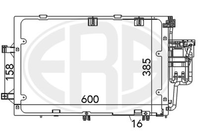 Condenser, air conditioning ERA 667098