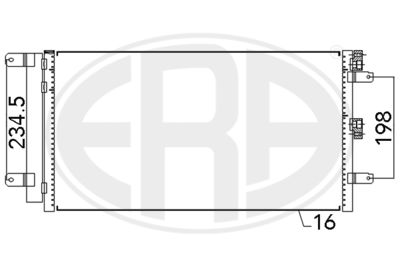Condenser, air conditioning ERA 667109