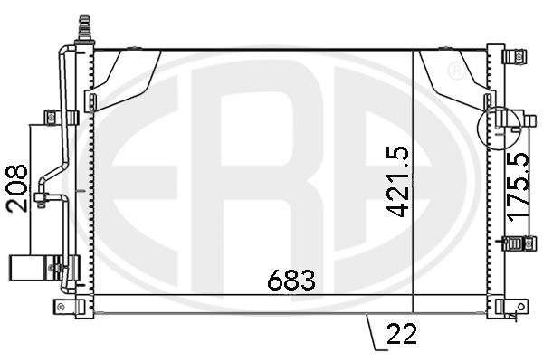 ERA 667124 Condenser, air conditioning