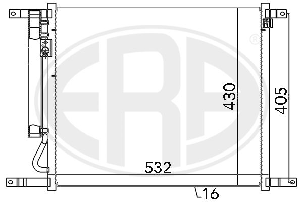 ERA 667128 Condenser, air conditioning