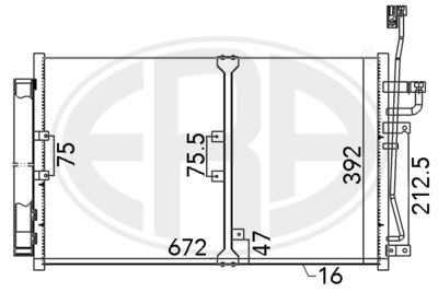 Condenser, air conditioning ERA 667140