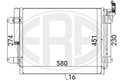 Condenser, air conditioning ERA 667142