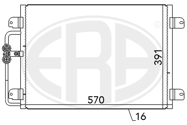 ERA 667143 Condenser, air conditioning