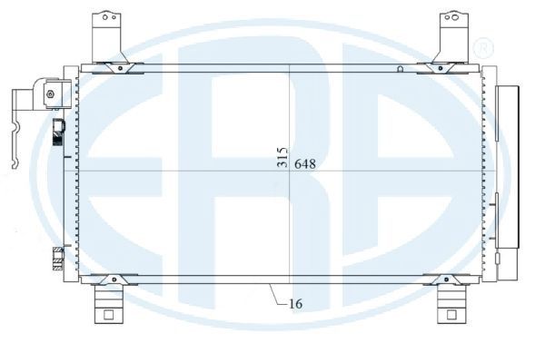 ERA 667154 Condenser, air conditioning