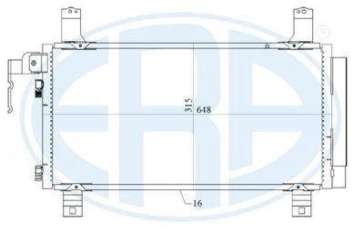 Condenser, air conditioning ERA 667154