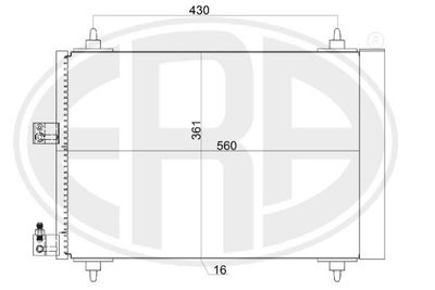 Condenser, air conditioning ERA 667159