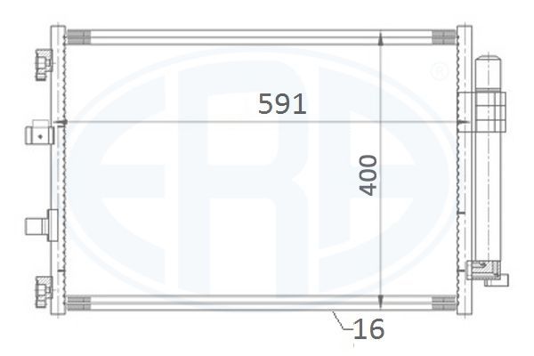 ERA 667176 Condenser, air conditioning
