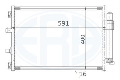 Condenser, air conditioning ERA 667176