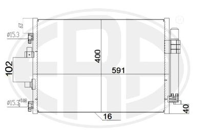 Condenser, air conditioning ERA 667181