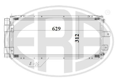 Condenser, air conditioning ERA 667187