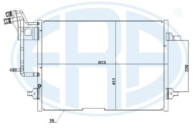 Condenser, air conditioning ERA 667216