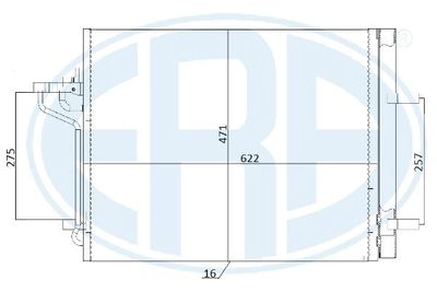 Condenser, air conditioning ERA 667248