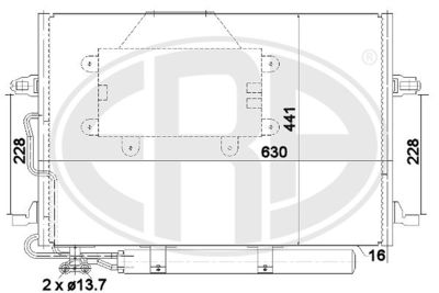 Condenser, air conditioning ERA 667252