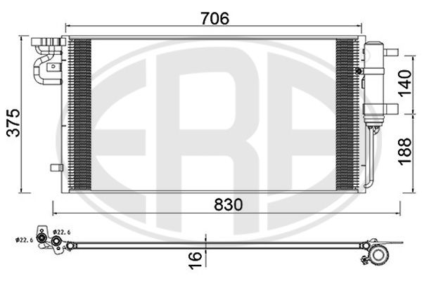 ERA 667269 Condenser, air conditioning