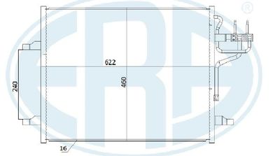 Condenser, air conditioning ERA 667283