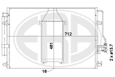 Condenser, air conditioning ERA 667287