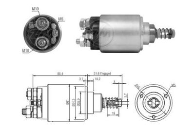 Solenoid Switch, starter ERA ZM2735