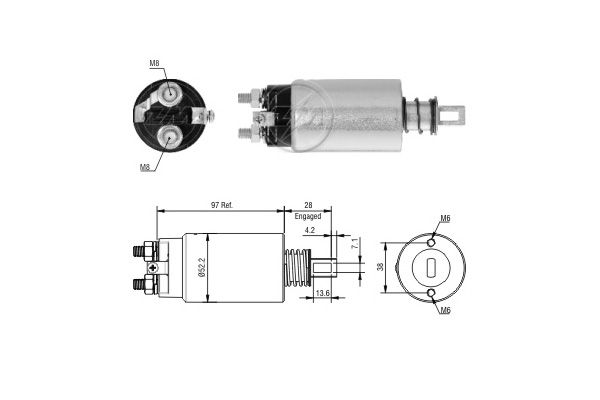 ERA ZM982 Solenoid Switch, starter