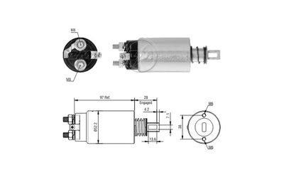 Solenoid Switch, starter ERA ZM982