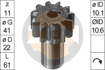 Pinion, starter ERA ZN0087