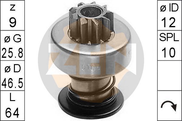 ERA ZN0108 Freewheel Gear, starter