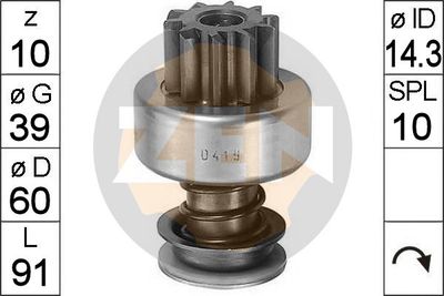 Freewheel Gear, starter ERA ZN0419