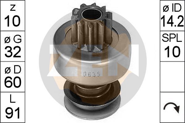 ERA ZN0635 Freewheel Gear, starter