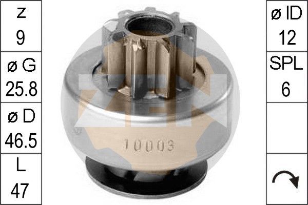 ERA ZN10003 Freewheel Gear, starter