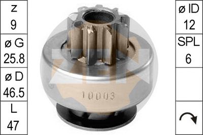 Freewheel Gear, starter ERA ZN10003