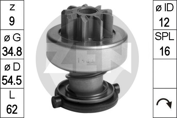 ERA ZN1483 Freewheel Gear, starter