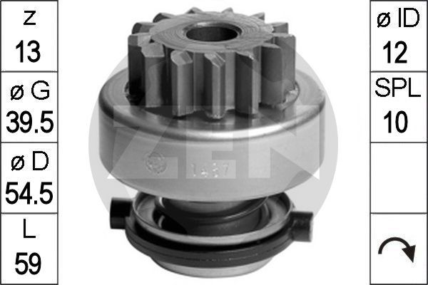 ERA ZN1487 Freewheel Gear, starter