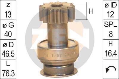 Freewheel Gear, starter ERA ZN1702