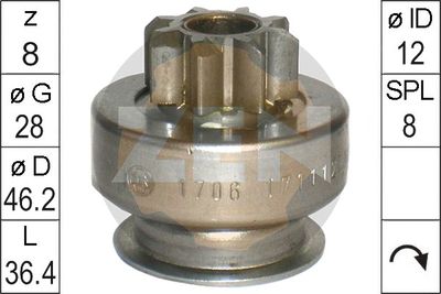 Freewheel Gear, starter ERA ZN1706