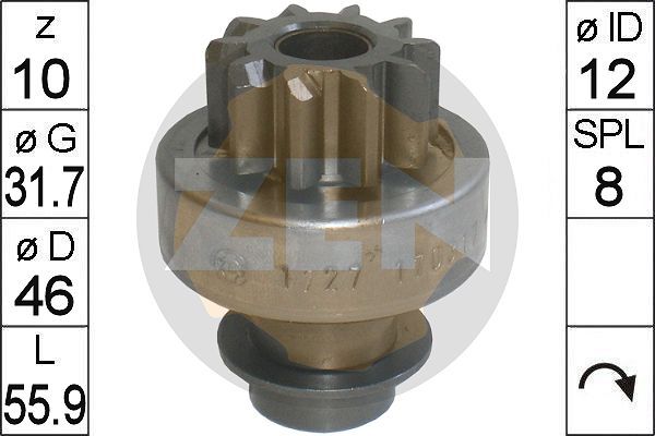 ERA ZN1727 Freewheel Gear, starter