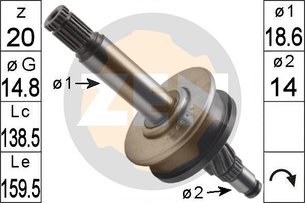 ERA ZN1853 Freewheel Gear, starter