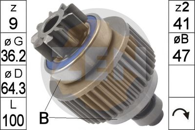 Freewheel Gear, starter ERA ZN1858