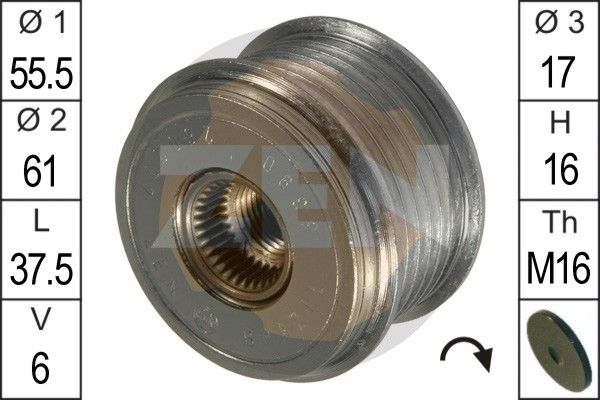 ERA ZN5390 Alternator Freewheel Clutch