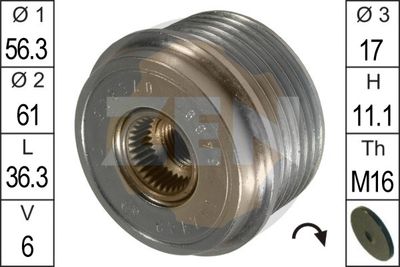 Alternator Freewheel Clutch ERA ZN5409