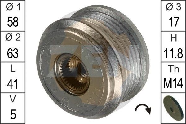 ERA ZN5424 Alternator Freewheel Clutch