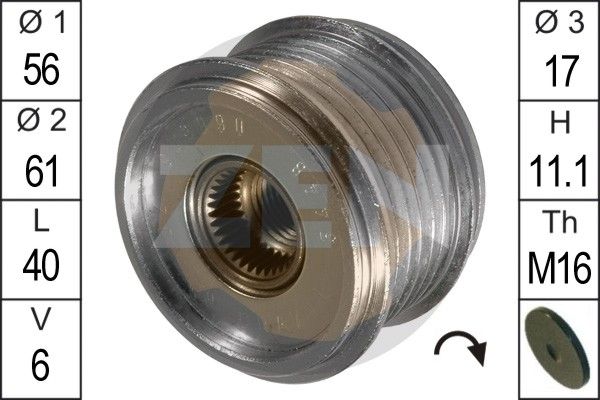 ERA ZN5448 Alternator Freewheel Clutch