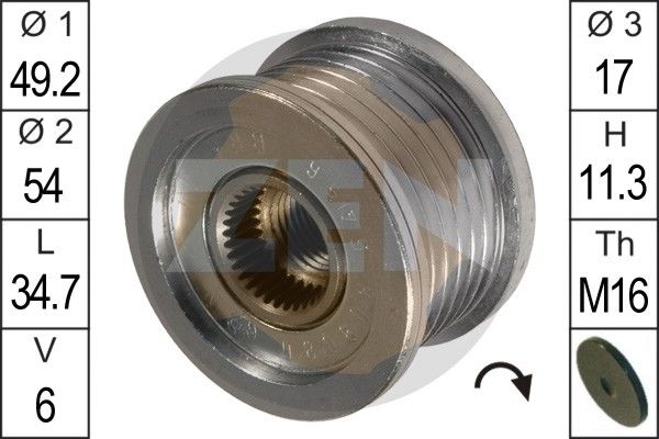 ERA ZN5456 Alternator Freewheel Clutch