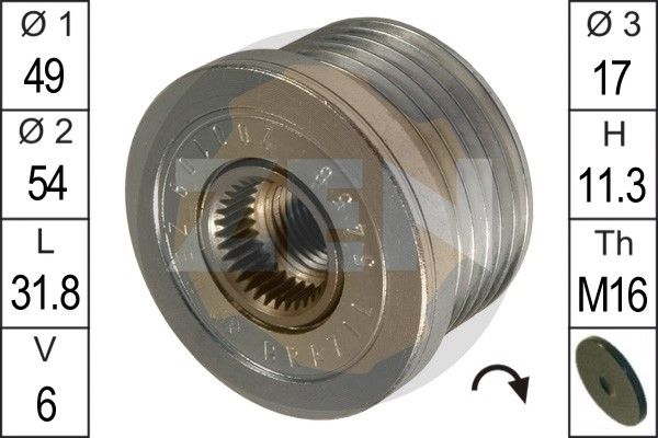 ERA ZN5458 Alternator Freewheel Clutch