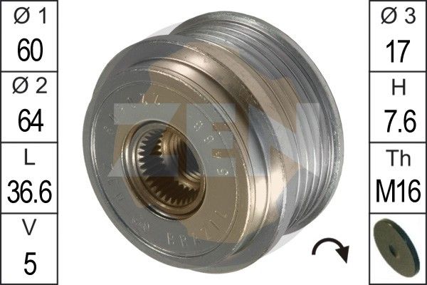 ERA ZN5466 Alternator Freewheel Clutch