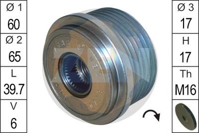 Alternator Freewheel Clutch ERA ZN5495
