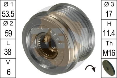 Alternator Freewheel Clutch ERA ZN5499