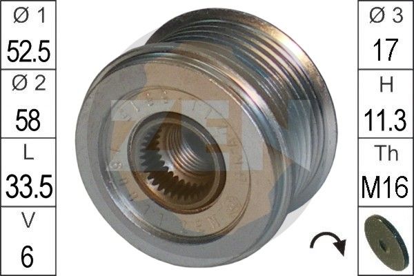 ERA ZN5515 Alternator Freewheel Clutch
