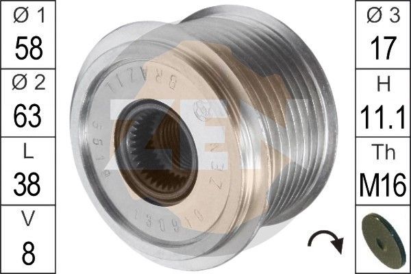 ERA ZN5519 Alternator Freewheel Clutch