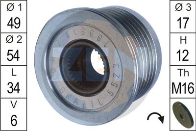 Alternator Freewheel Clutch ERA ZN5523