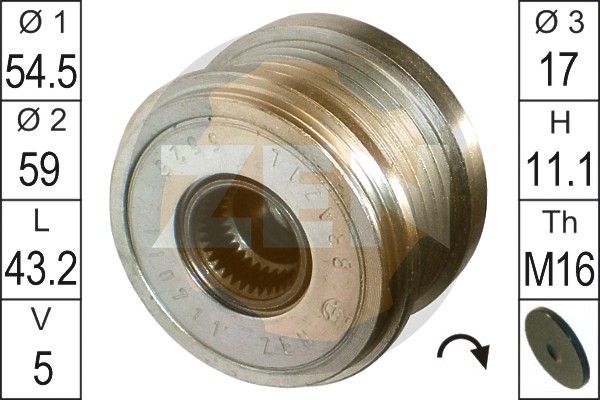 ERA ZN5525 Alternator Freewheel Clutch
