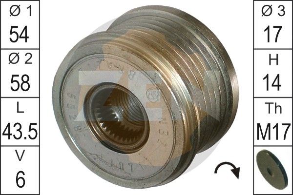 ERA ZN5528 Alternator Freewheel Clutch